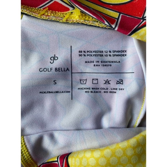 Golf Bella Angle Shot Straight Skort Red Yellow Size Small - Picture 6 of 12